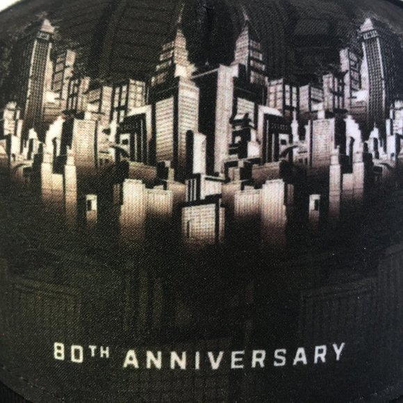 Batman 80th Anniversary Ball Baseball Hat Cap Black Youth DC Comics Gotham City - Picture 6 of 14